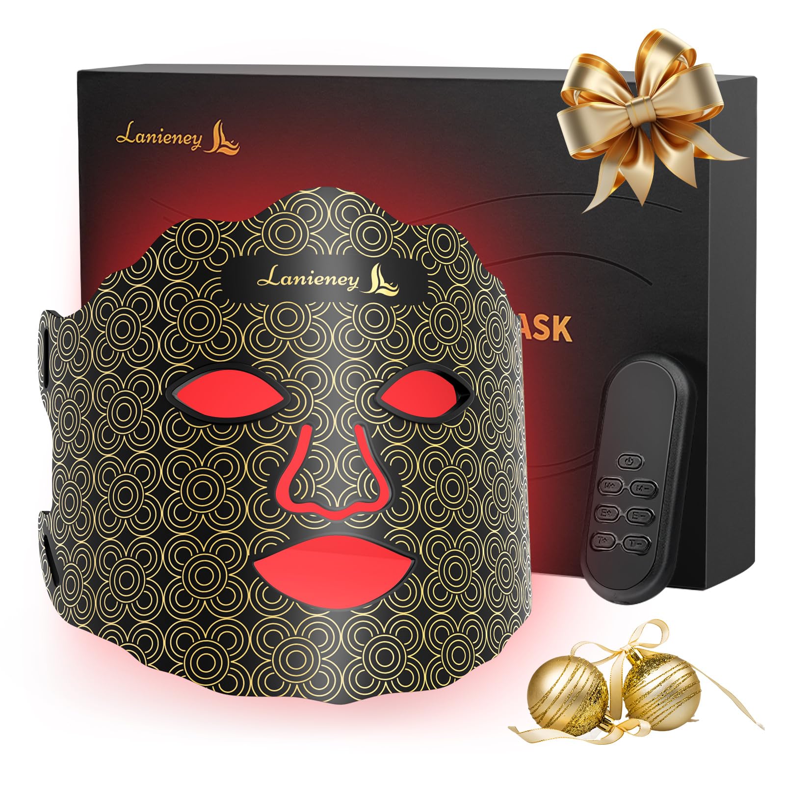 Red Light Therapy for Face7 Colors Red Light Therapy MaskWireless Near-infrared Light 850nm and Red Light 630nm with Timing FunctionRechargeable Led Face Mask Light Therapy for Home Skincare Black